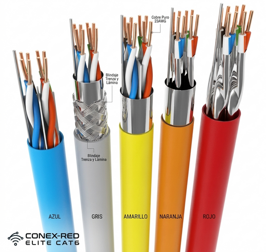 Cable Ethernet UTP Cat6/Cat6a sin blindaje para interiores/exteriores de 23 AWG, 305 m/caja, para instalación de timbre, conector RJ45 Cat6.