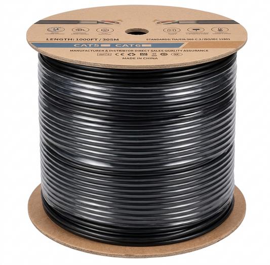 Cable LAN DENIXI Cat6 UTP FTP SFTP 23AWG, Resistente al Agua, para Exteriores.