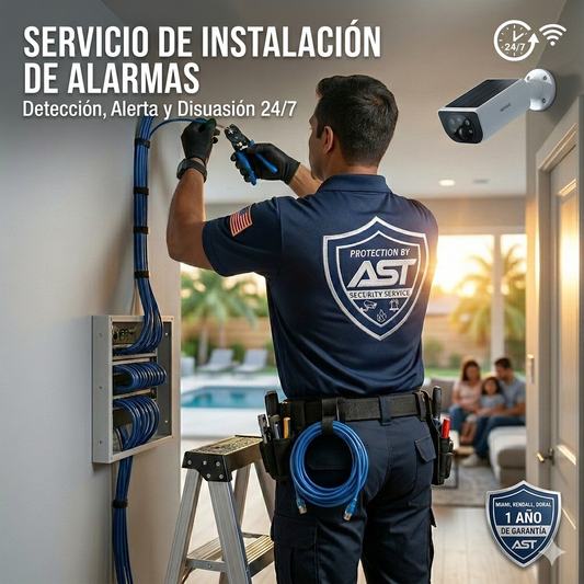 Servicio de Instalación de Alarmas AST (Seguridad Antirrobo 24/7)